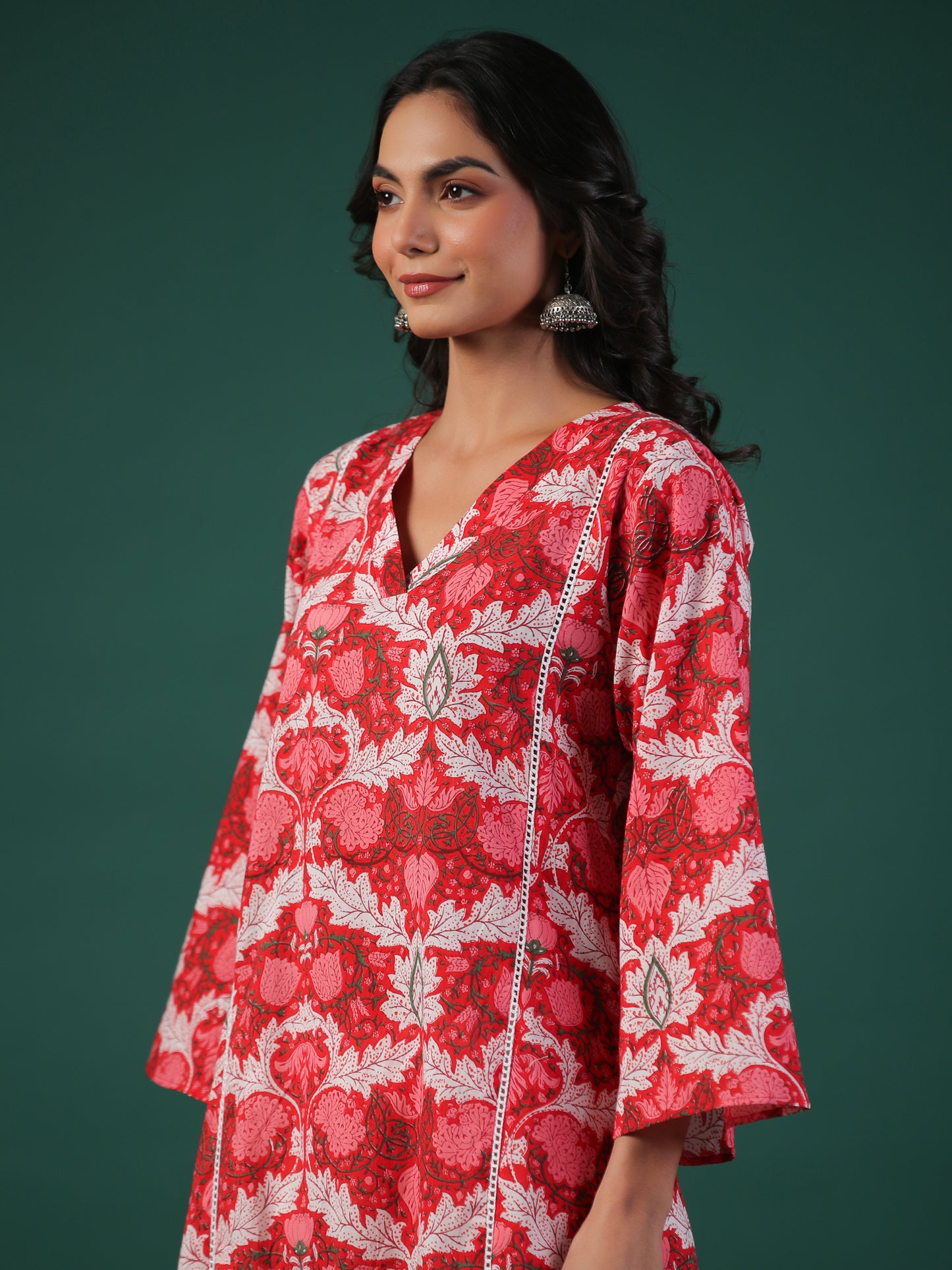 Mora Kurta Set - Kurta +Pant (Red)