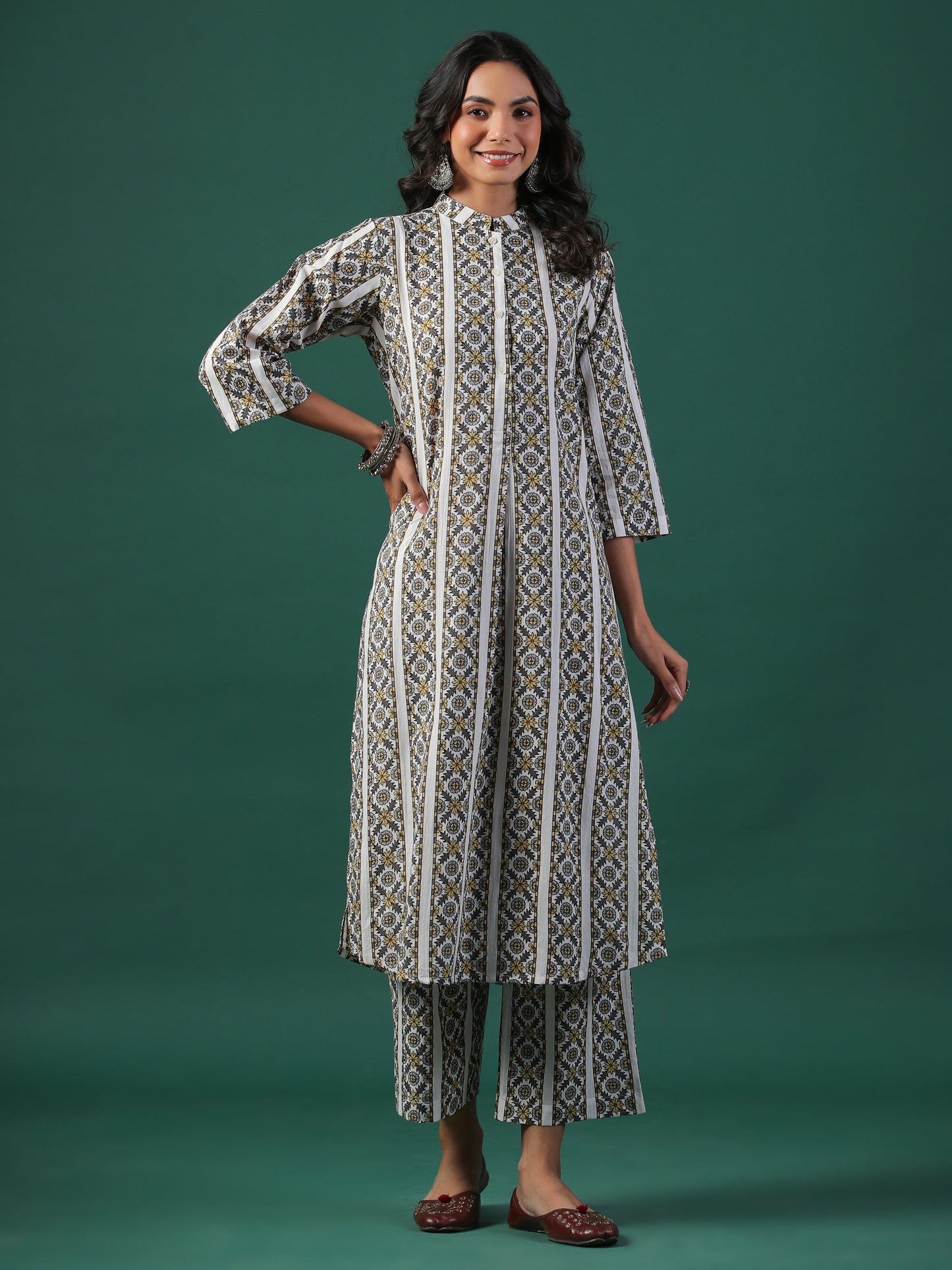 Classic Geometric Set - Set of 2 (Pant + Kurta)