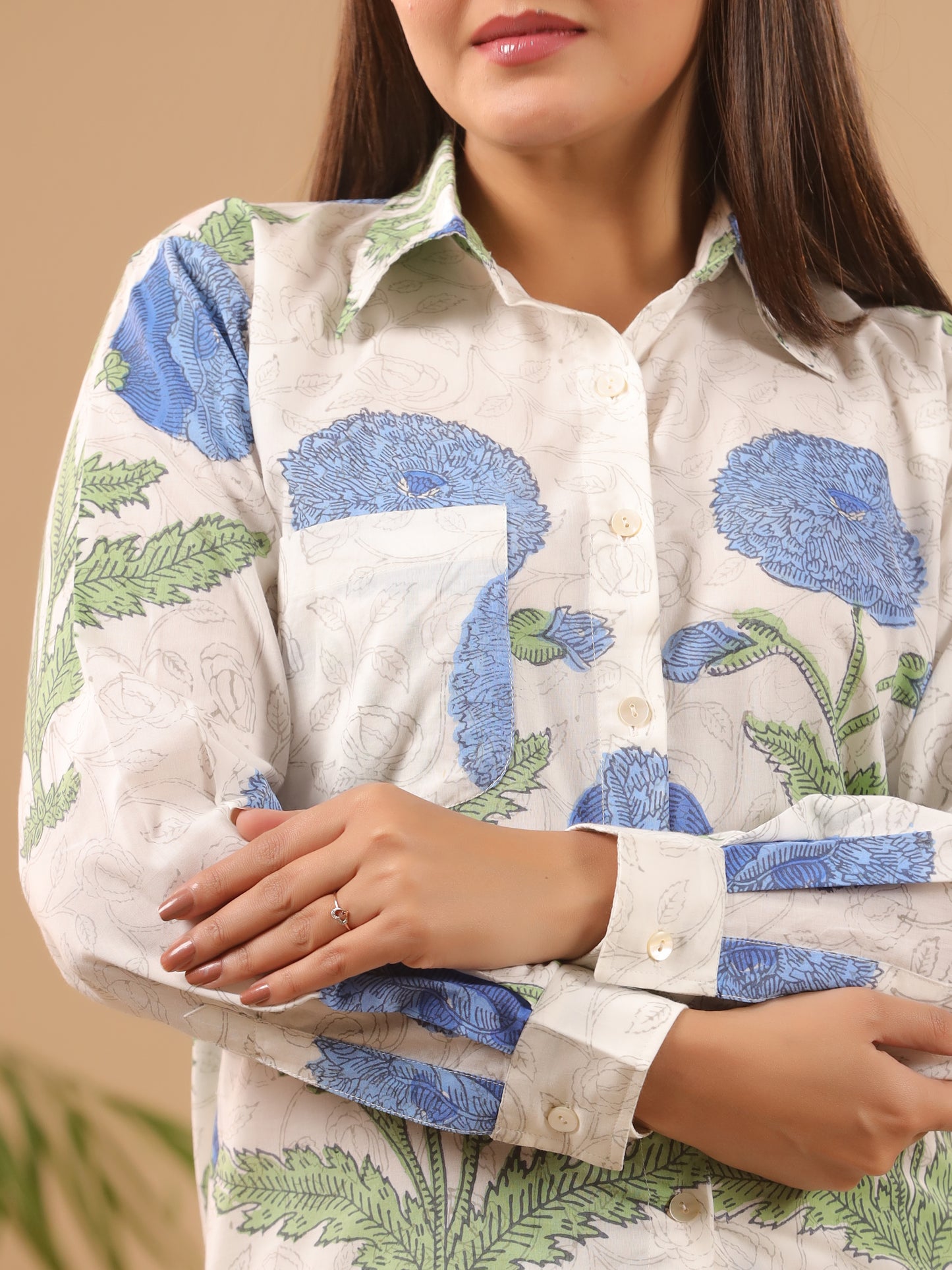 Pavot Co-ord Set - Set of 2 (Pant + Shirt) Blue