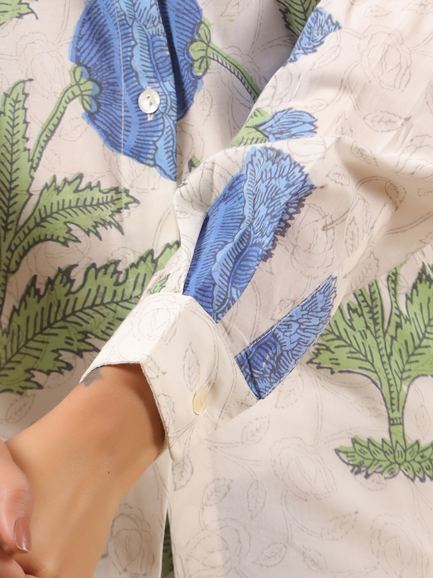 Pavot Co-ord Set - Set of 2 (Pant + Shirt) Blue