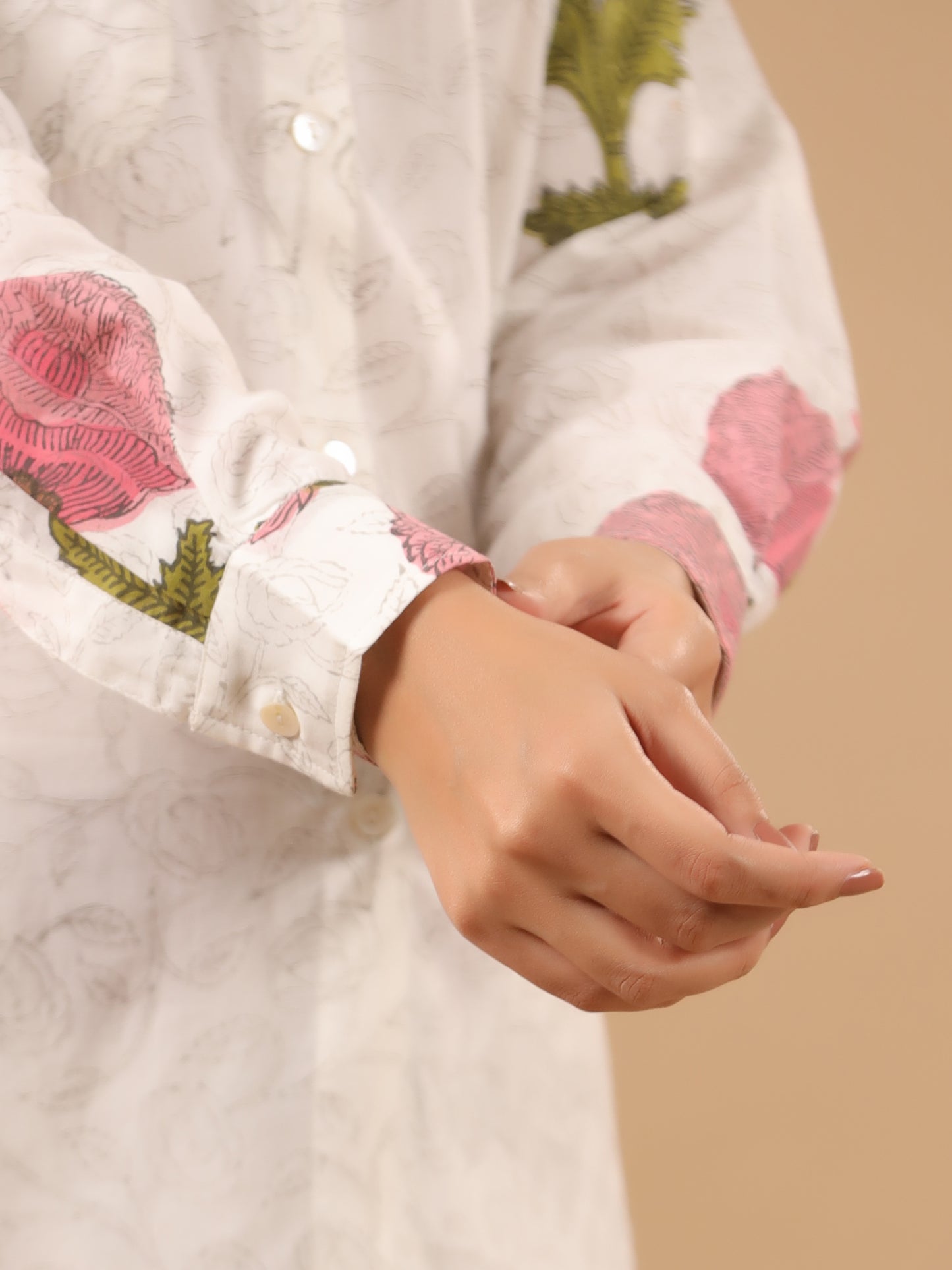 Pavot Co-ord Set - Set of 2 (Pant + Shirt) Pink